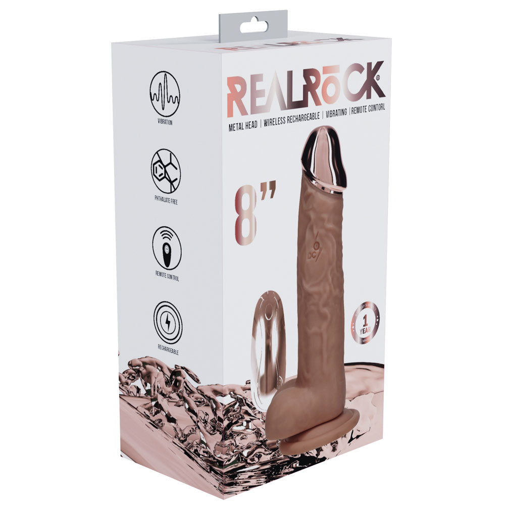 RealRock Metal Head 8 Inch USB Rechargeable Dildo with Wireless Remote > Dildos > Realistic Dildos - Tophatter Daily Deals