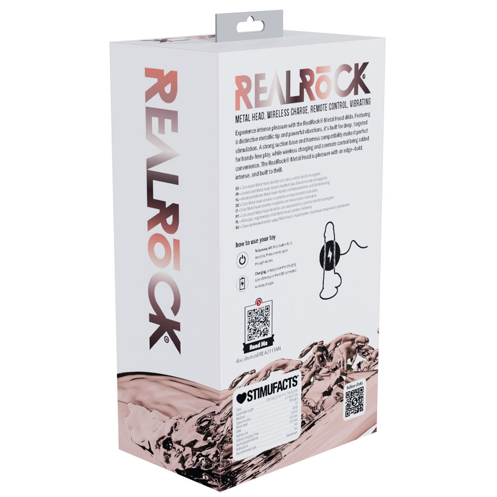 RealRock Metal Head 8 Inch USB Rechargeable Dildo with Wireless Remote > Dildos > Realistic Dildos - Tophatter Daily Deals