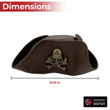 Real Leather Handmade Tricorn Pirate Hat historical period - Tophatter Daily Deals