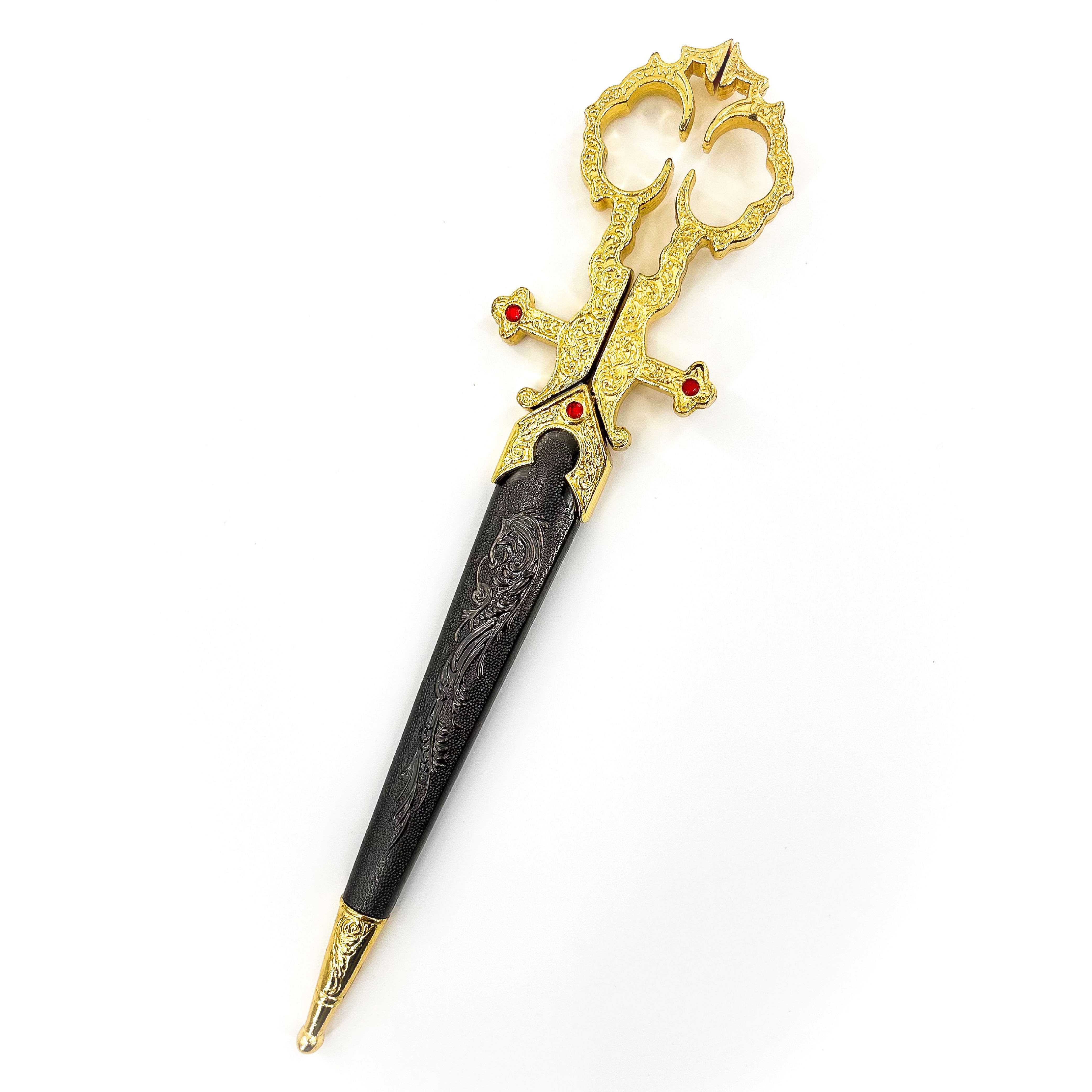 Renaissance Medieval Scissors Gold Dagger historical period - Tophatter Daily Deals
