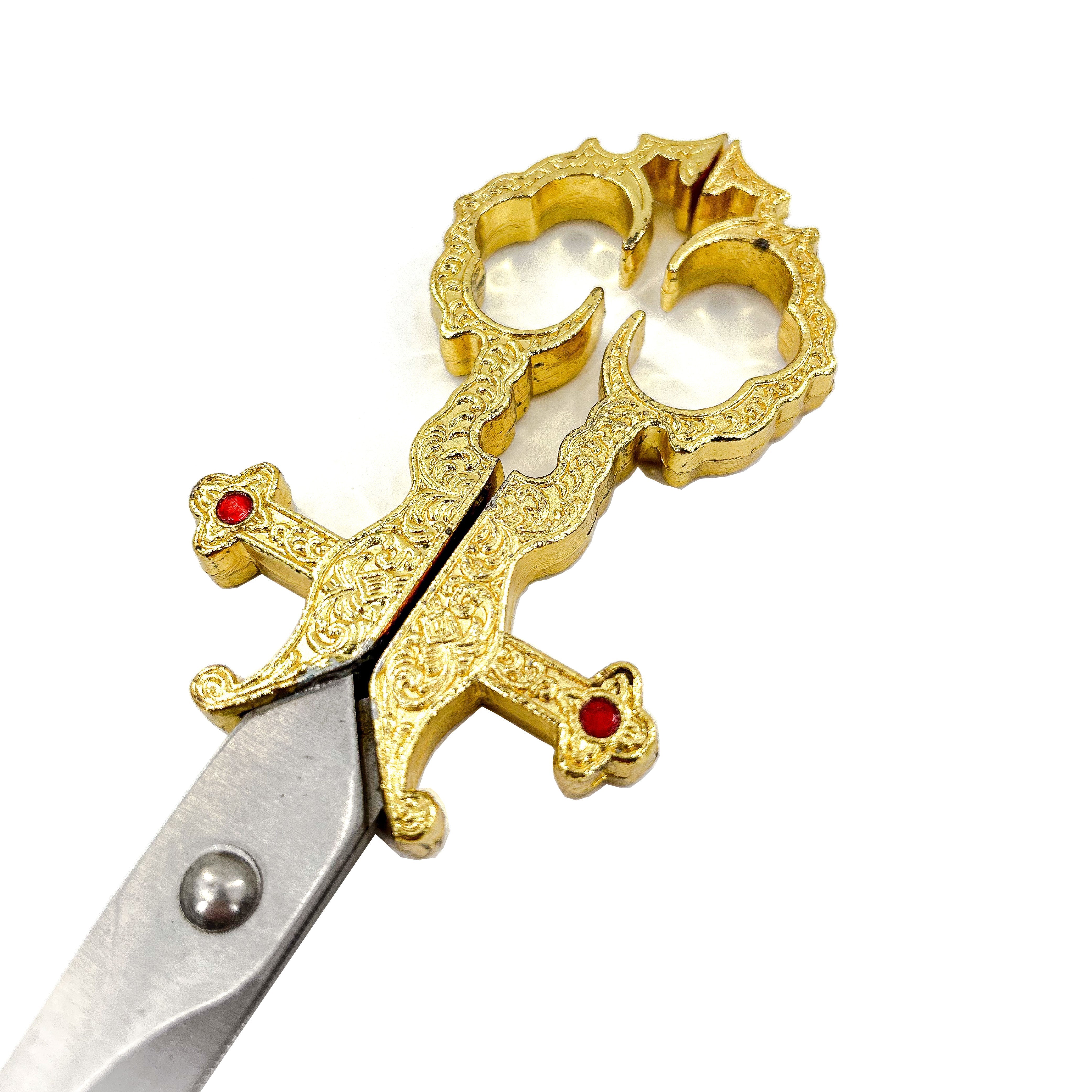 Renaissance Medieval Scissors Gold Dagger historical period - Tophatter Daily Deals
