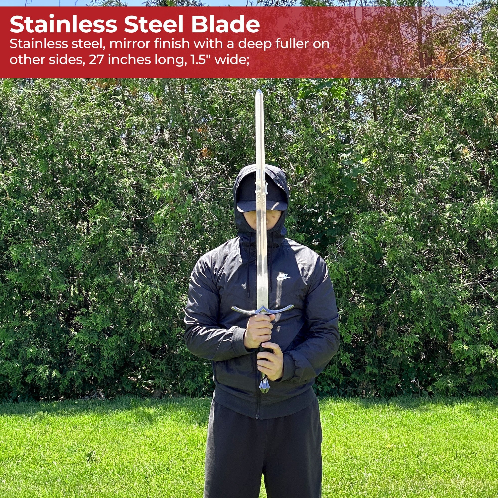 Replica Glamdring Gandalf Sword with Black Scabbard swords - Tophatter Daily Deals