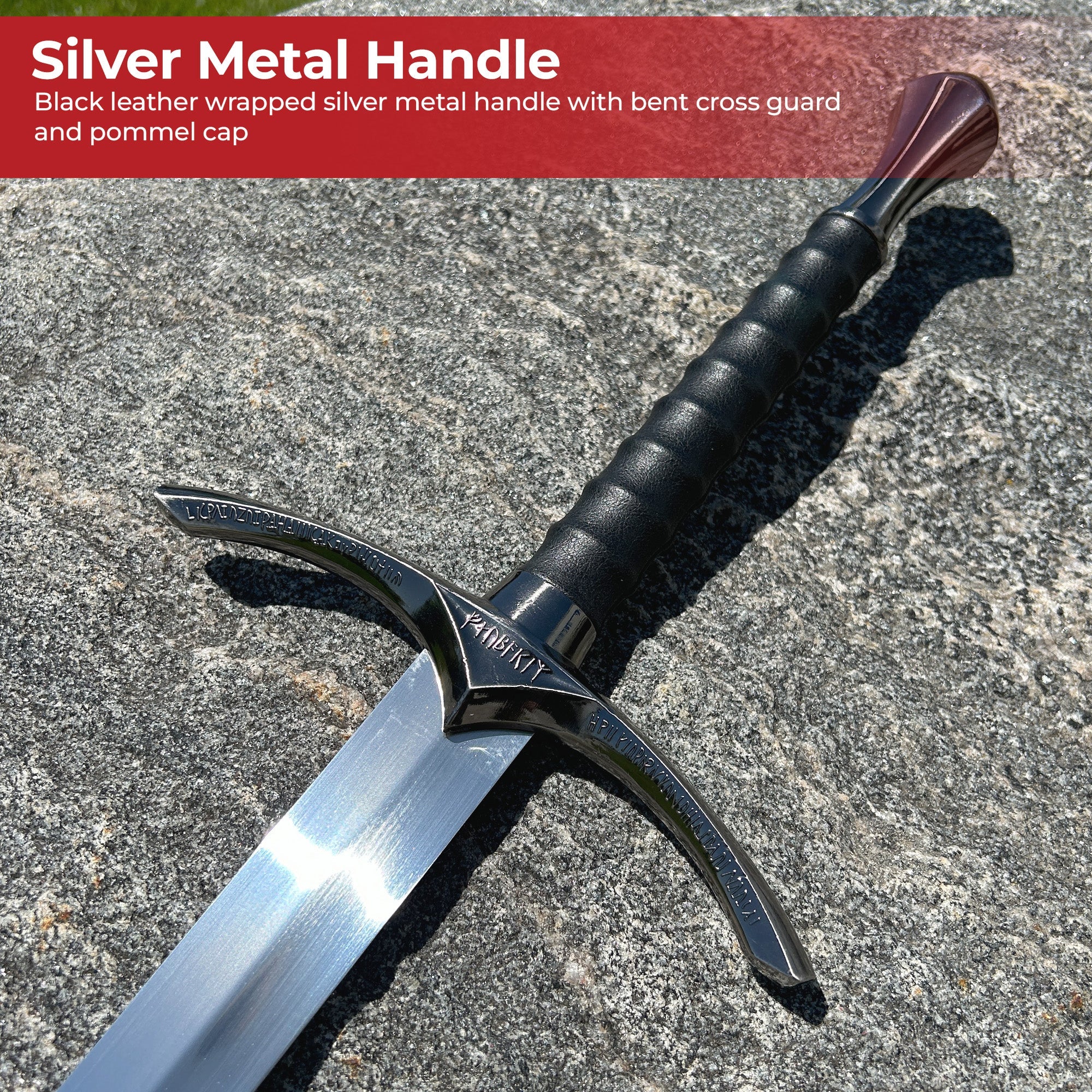 Replica Glamdring Gandalf Sword with Black Scabbard swords - Tophatter Daily Deals