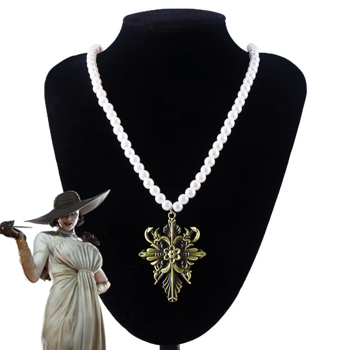RE 8 Village Alcina Dimitrescu Vampire Lady Dimitrescu Necklace Cosplay Accessory Prop Prop - Tophatter Daily Deals