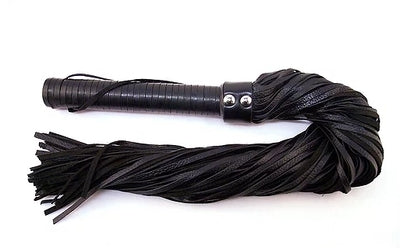 Rouge Black Leather Flogger – Stylish Leather Bondage Flogger > Bondage Gear > Whips & Floggers - Tophatter Daily Deals