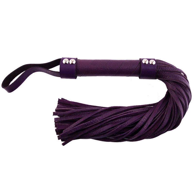 Rouge Garments Leather Flogger – 21 Inch Leather Flogger > Bondage Gear > Whips & Floggers - Tophatter Daily Deals