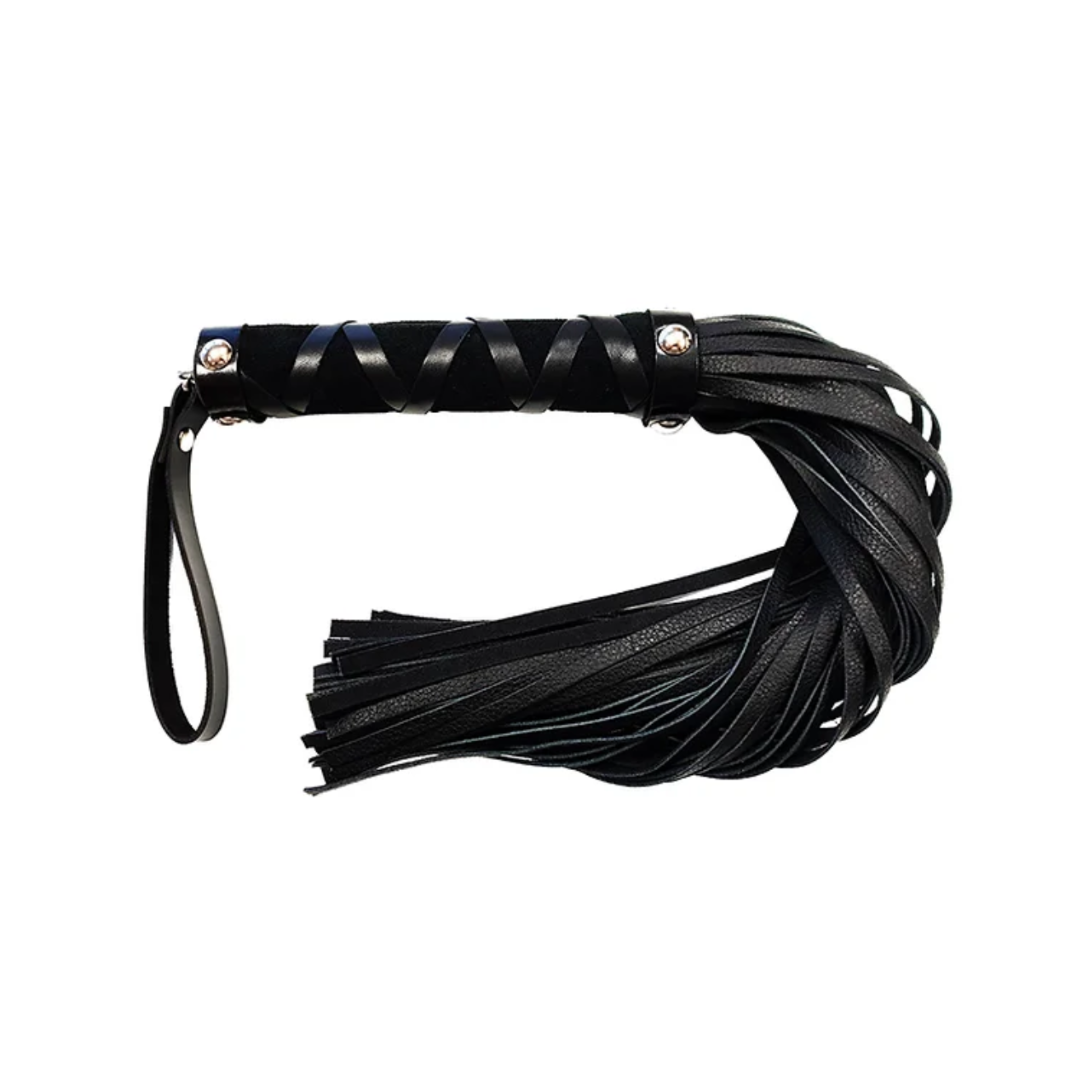 Rouge Short Leather Flogger with Studs – Leather Flogger > Bondage Gear > Whips & Floggers - Tophatter Daily Deals