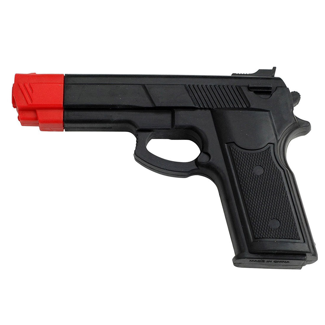 7 Inch Black Rubber Practice Training Pistol Gun Real Look and Feel Collectible Weapons - Tophatter Daily Deals