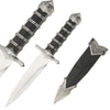 Medieval Knight Double Edge Stainless Steel Dagger with Scabbard Collectible Weapons - Tophatter Daily Deals