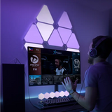 6-Panel RGB Triangle Light Kit Indoor Lighting - Tophatter Daily Deals