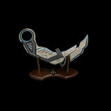 RGX Karambit RGX 11z Pro karambit Blunt Blade Metal Replica Blue & Oak Stand - Tophatter Daily Deals