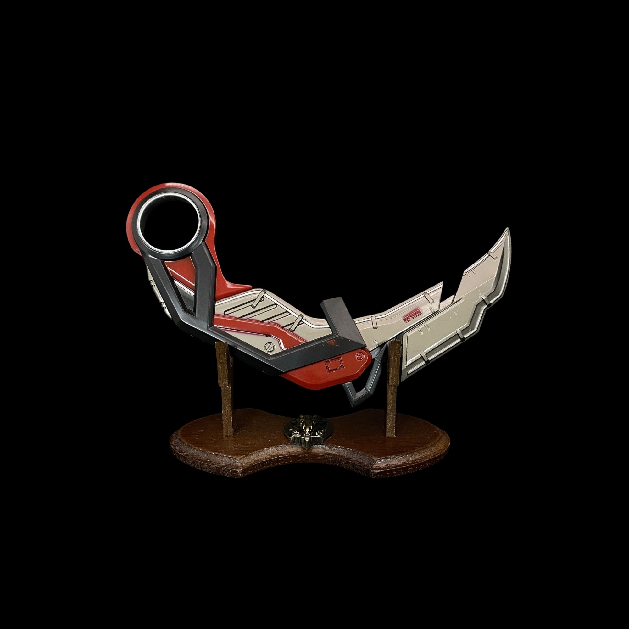 RGX Karambit RGX 11z Pro karambit Blunt Blade Metal Replica Red & Oak Stand - Tophatter Daily Deals
