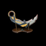 RGX Karambit RGX 11z Pro karambit Blunt Blade Metal Replica Yellow & Oak Stand - Tophatter Daily Deals