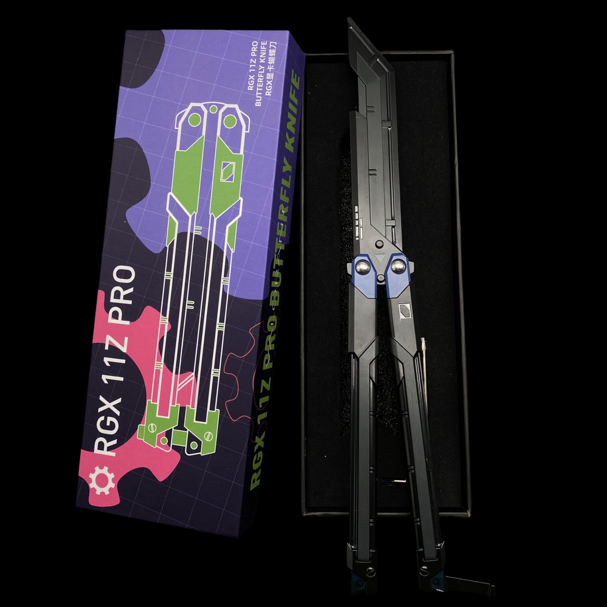 RGX Knife Metal Blunt Blade RGX Butterfly Knife Trainer Game Knife Replica - Tophatter Daily Deals