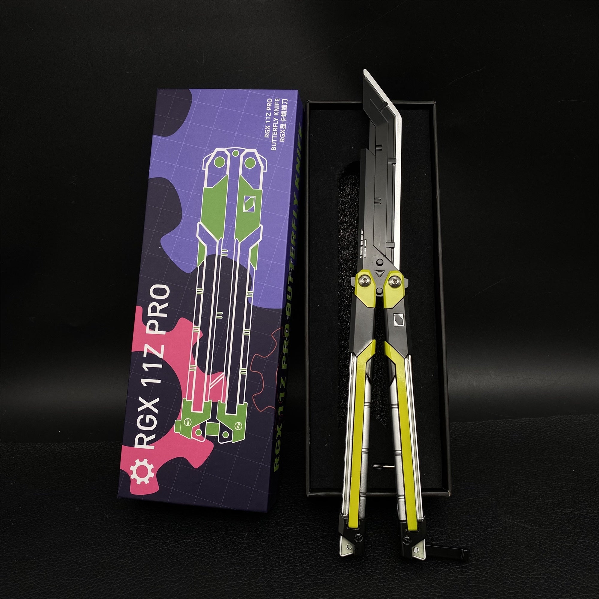 RGX Knife Metal Blunt Blade RGX Butterfly Knife Trainer Game Knife Replica - Tophatter Daily Deals