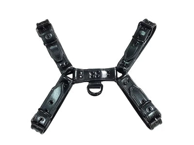 Rouge Black Leather Front Harness (Large) – Adjustable Leather Harness > Clothes > Mens Harnesses - Tophatter Daily Deals