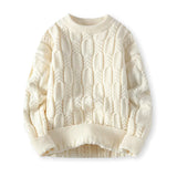 Warm Men’s Sweater - Cable Knit, Chunky, For Winter White - Tophatter Daily Deals