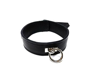 Rouge Garments Plain Black Leather Collar > Bondage Gear > Collars & Leashes - Tophatter Daily Deals