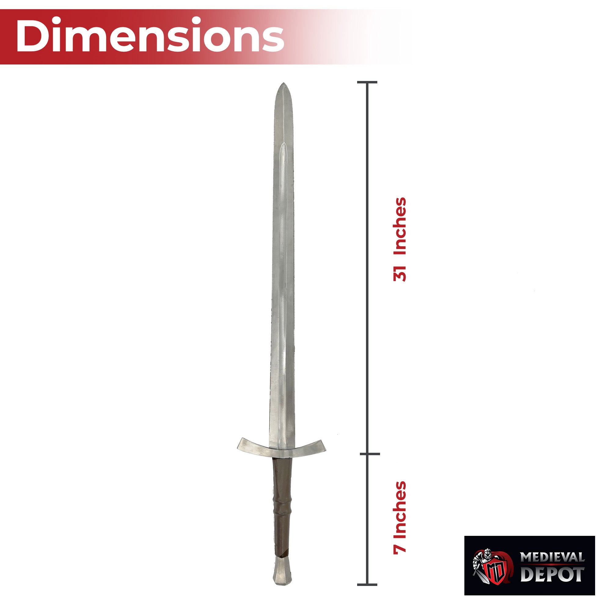 Ringing Metal 1095 High Carbon Steel Medieval Sword Swords - Tophatter Daily Deals