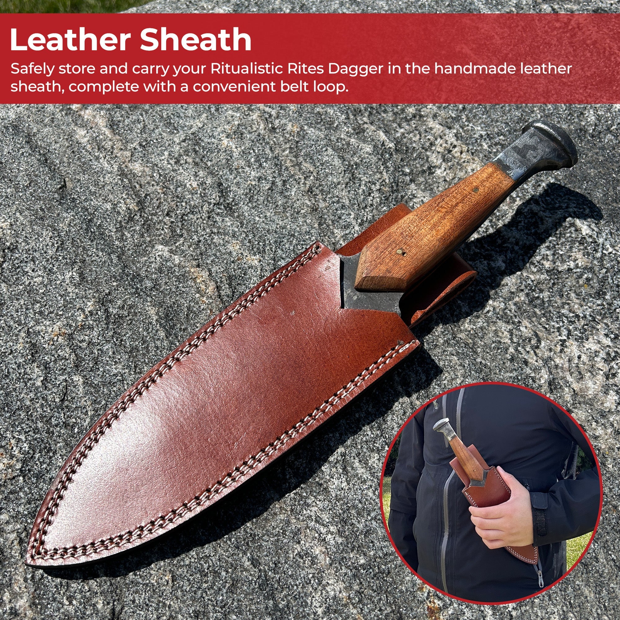 Ritualistic Rites Full Tang Carbon Steel Dagger Dagger - Tophatter Daily Deals