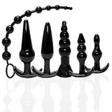 Try-Curious Anal Plug Kit (Black) – Set of 6 Body-Safe Anal Plugs > Anal Range > Butt Plug Kits - Tophatter Daily Deals