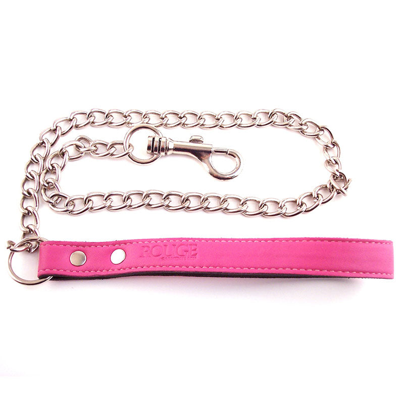 Rouge Garments Leather Lead With Metal Chain – Leather Restraint > Bondage Gear > Collars & Leashes - Tophatter Daily Deals