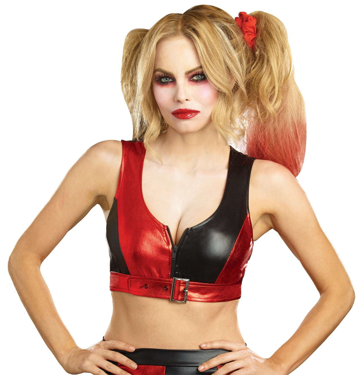 Women's Black & Red Harlequin Top Clown Halloween Costumes - Tophatter Daily Deals
