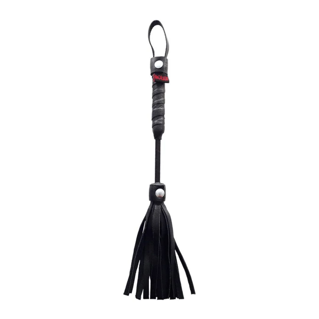 Rouge Mini Leather Flogger (Black) – Small Leather Flogger > Bondage Gear > Whips & Floggers - Tophatter Daily Deals