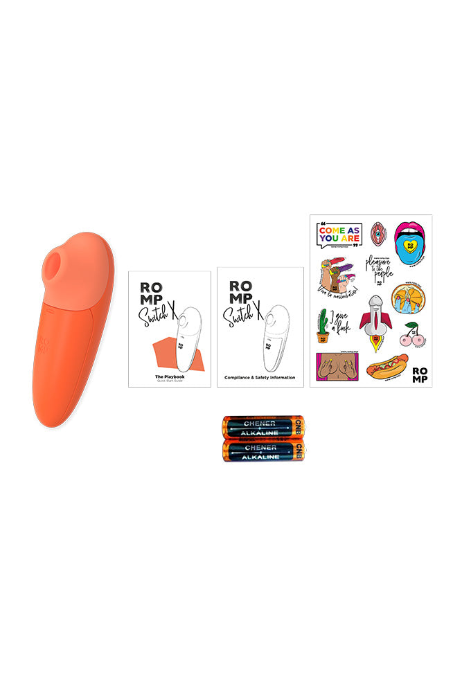 Romp - Switch X Air Pulse Stimulator - Orange Sex Toy - Tophatter Daily Deals