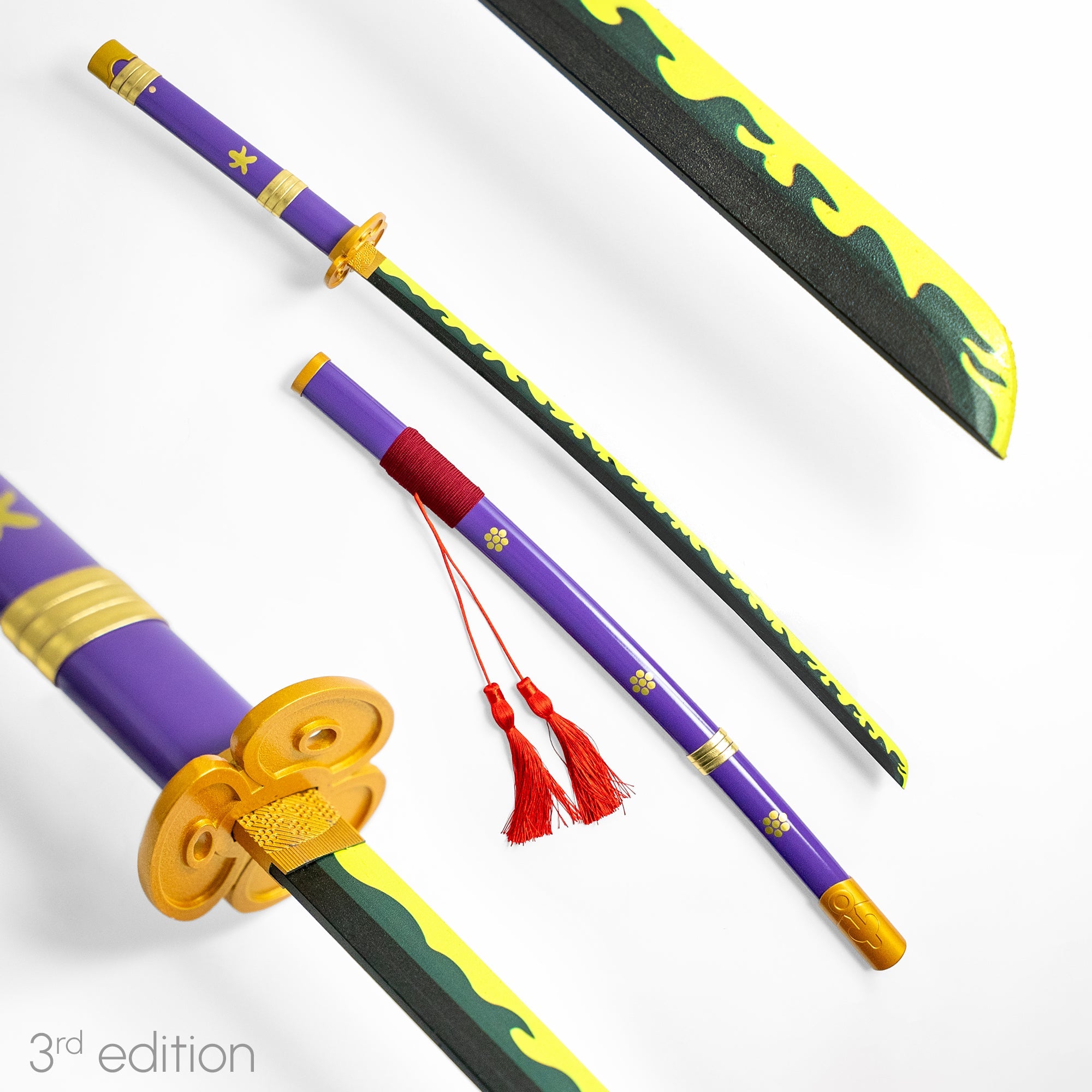 Roronoa Zoro's Purple "Enma" Katana (Anime Accurate) 3rd Edition Anime Sword - Tophatter Daily Deals