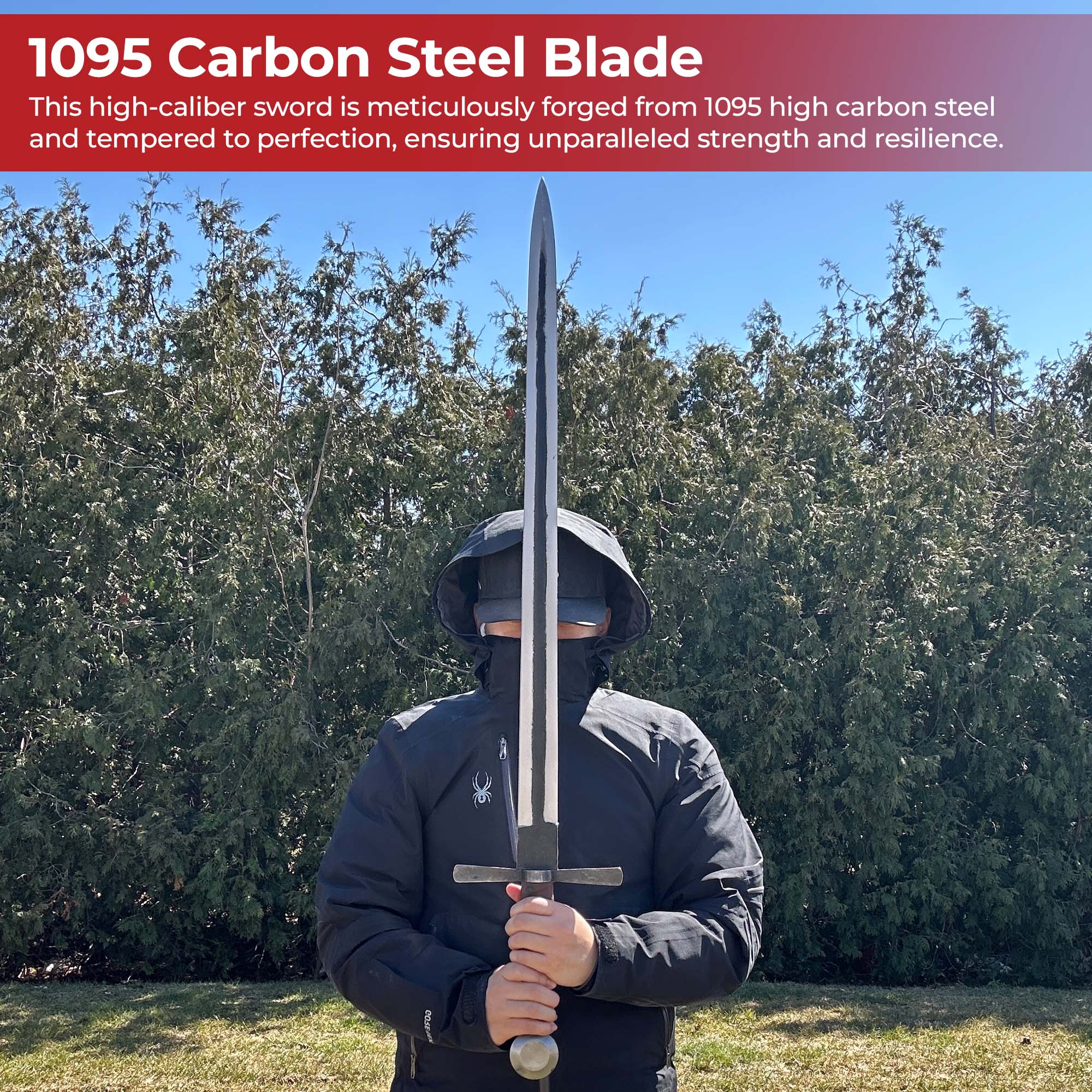 Royal Enforcer Hand Forged Medieval Knights Sword Swords - Tophatter Daily Deals