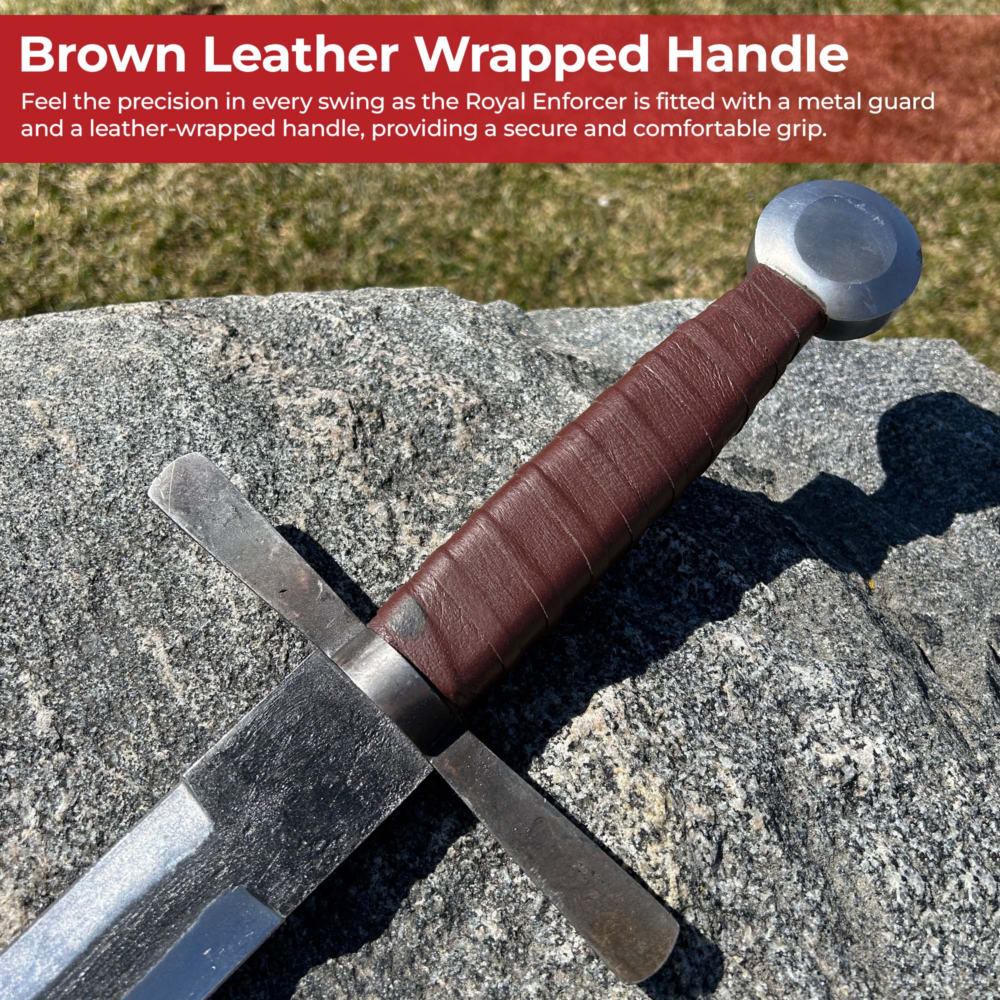 Royal Enforcer Hand Forged Medieval Knights Sword Swords - Tophatter Daily Deals