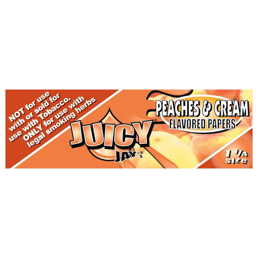 Juicy Jay's Flavored Rolling Papers Peaches & Cream 🍑 Full Box (24 Booklets) Rolling Papers - Tophatter Daily Deals