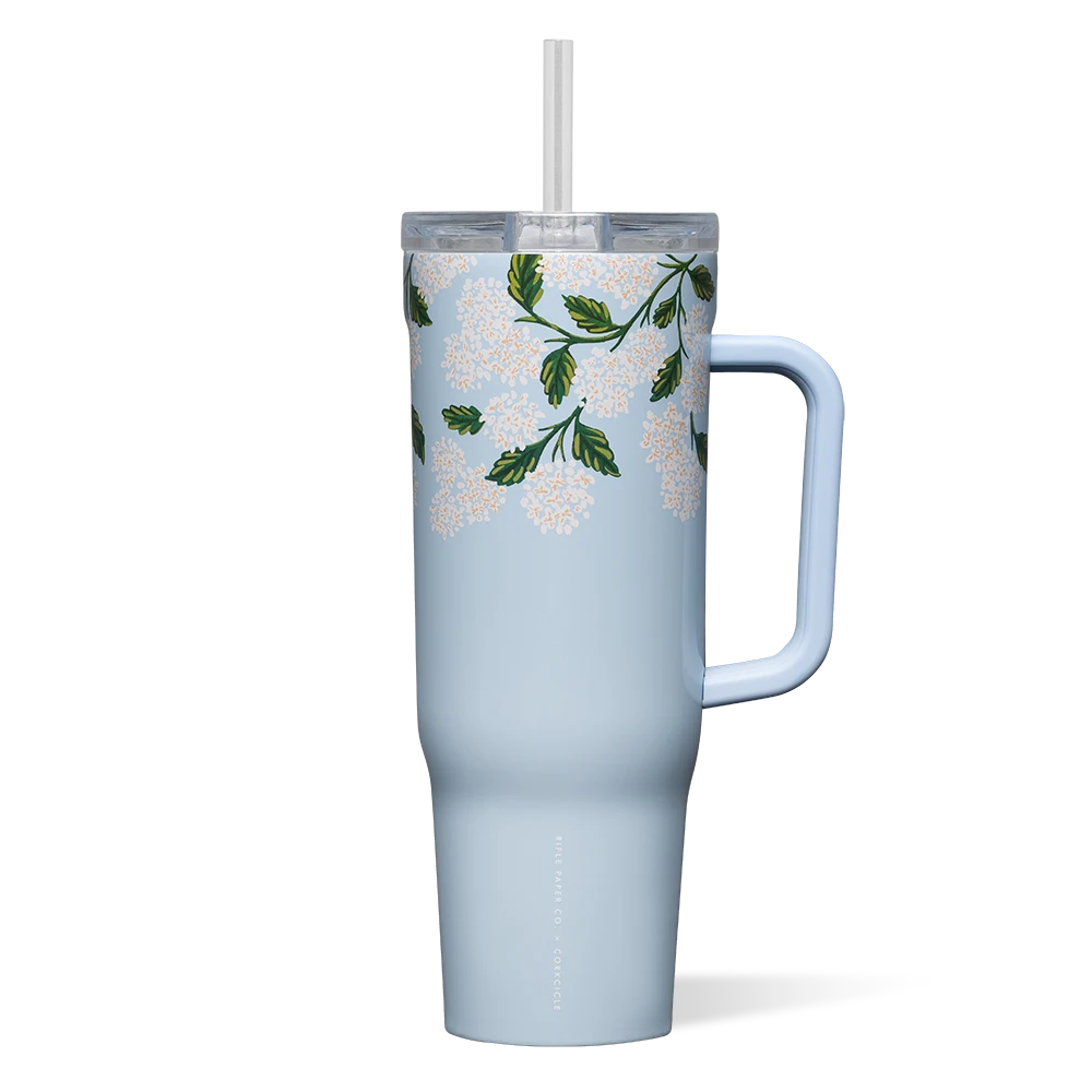 Rifle Paper Co. Cruiser by CORKCICLE. Blue Hydrangea 40oz Cruiser - Tophatter Daily Deals