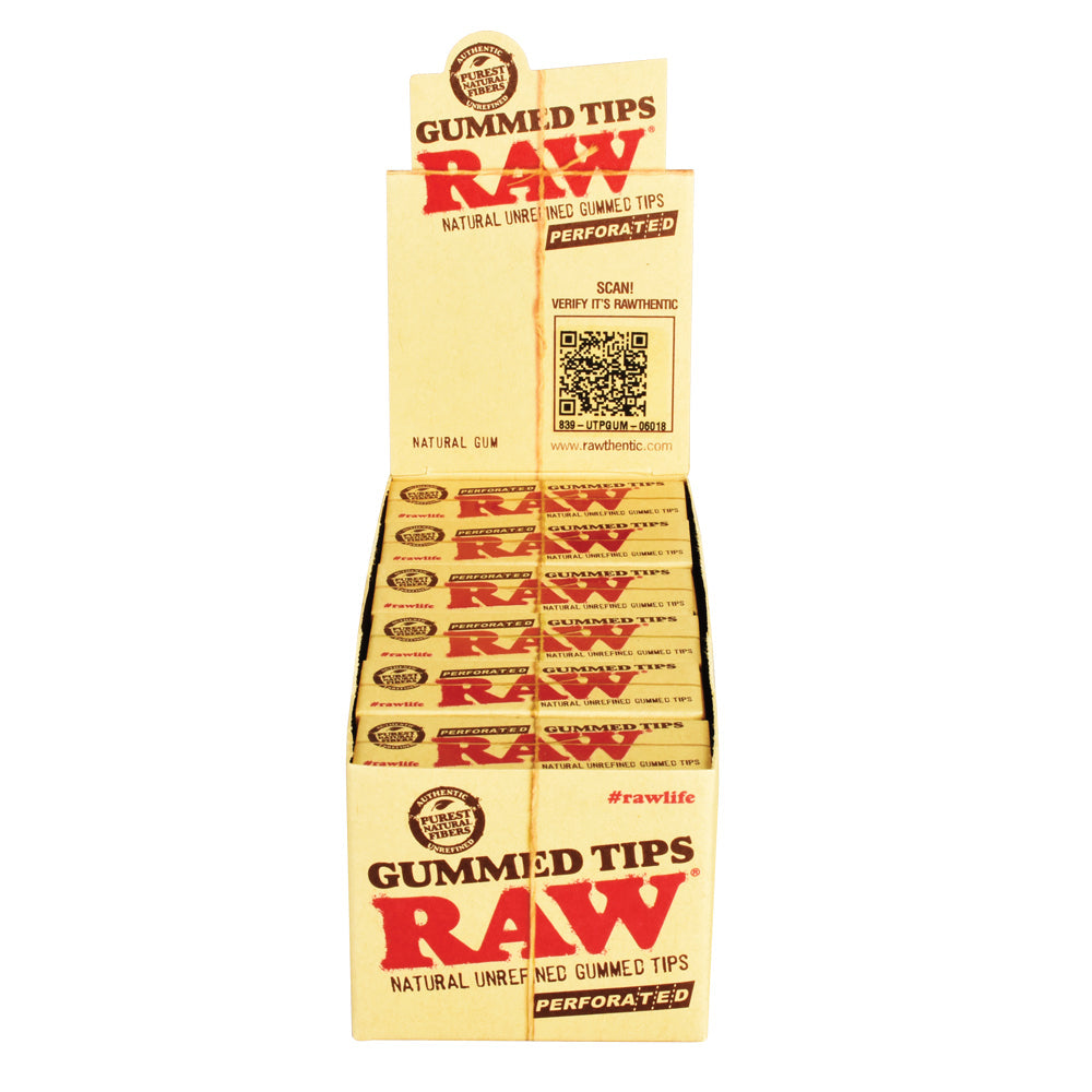 RAW Natural Perforated Gummed Tips Rolling Tips - Tophatter Daily Deals