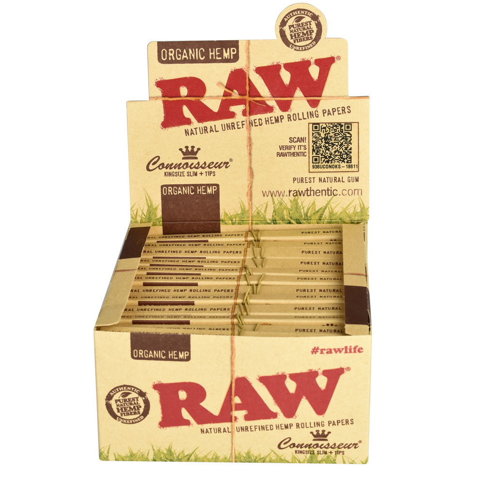 RAW Organic Connoisseur Rolling Papers Full Box (24 Booklets) Rolling Papers - Tophatter Daily Deals