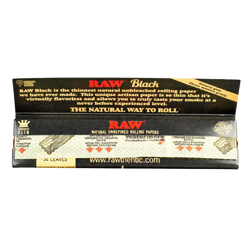 RAW Black Classic Rolling Papers Rolling Papers - Tophatter Daily Deals