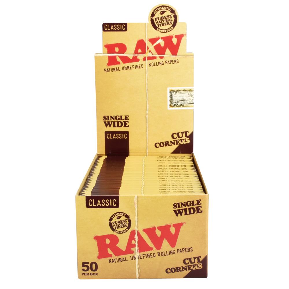 RAW Cut Corners Rolling Papers Single Wide Rolling Papers - Tophatter Daily Deals