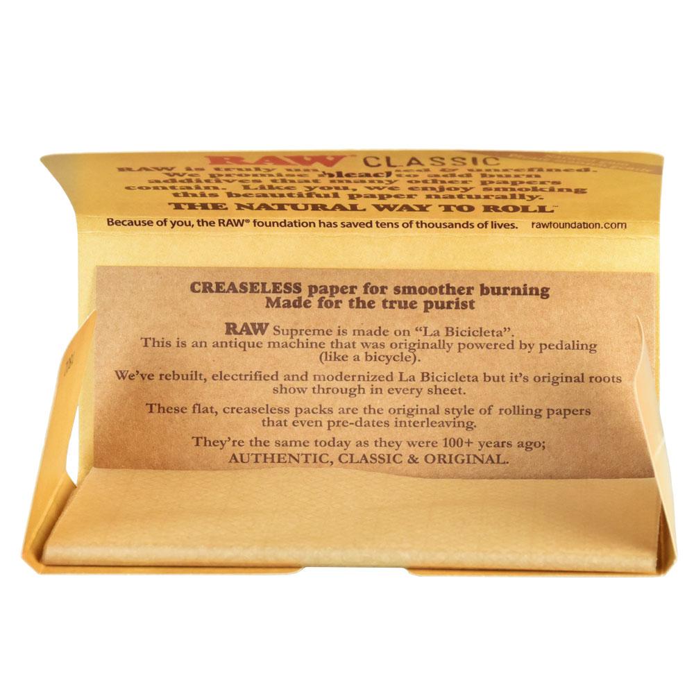 RAW Supreme Natural Rolling Papers Rolling Papers - Tophatter Daily Deals