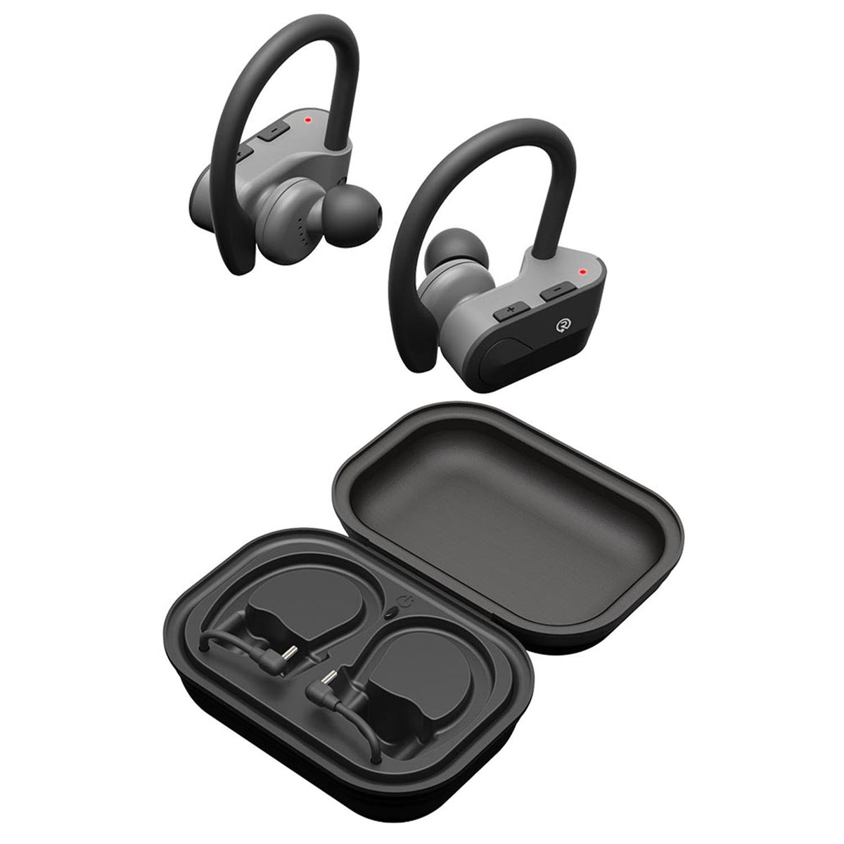 True Wireless Earbud - Sport w/Zip Charging Case Headphones - Tophatter Daily Deals