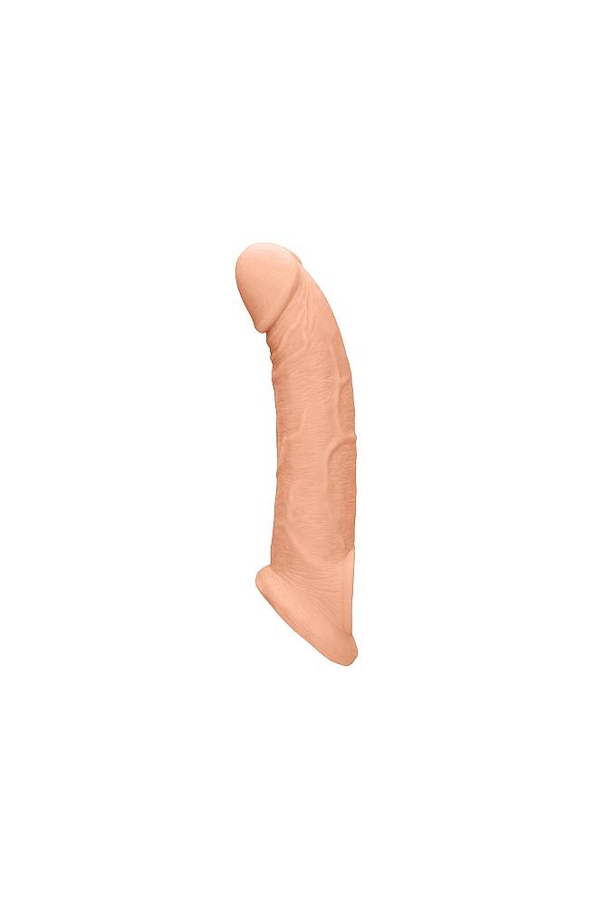 Shots Toys - RealRock - 9" Penis Sleeve with Ball Strap - Beige Sex Toy - Tophatter Daily Deals
