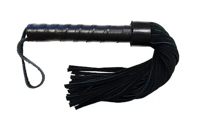 Rouge Suede Flogger with Black Leather Handle 30 Inches Long > Bondage Gear > Whips & Floggers - Tophatter Daily Deals