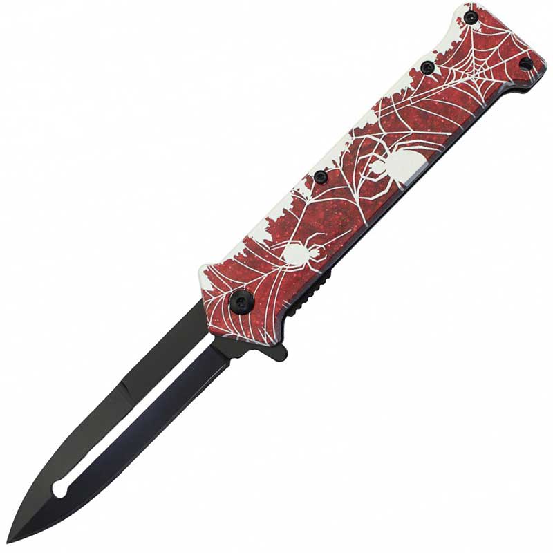8" Spider Spring Assisted Opening Joker Knife - Tophatter's Guns'N'Weapons Store - FREE SHIPPING Collectible Weapons - Tophatter Daily Deals
