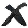 11" Black Military Combat Fighter Hunter Bowie Knife Full Tang Tanto Blade - TOPHATTER'S ARMORY DEALS Collectible Weapons - Tophatter Daily Deals