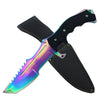 11" Rainbow Military Combat Fighter Hunter Bowie Knife Full Tang Tanto Blade - TOPHATTER'S ARMORY DEALS Collectible Weapons - Tophatter Daily Deals