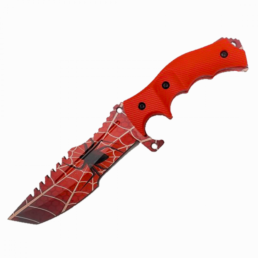 11" Red Spider CSGO Huntsman Fixed Blade Knife Full Tang - TOPHATTER'S ARMORY DEALS Collectible Weapons - Tophatter Daily Deals
