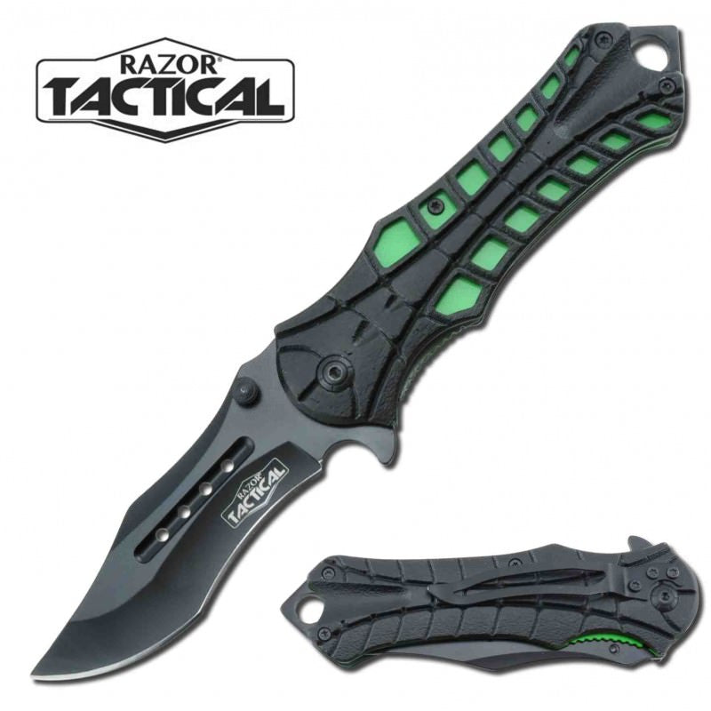 Tactical Rescue Assisted Opening Operations Knife - Green - Tophatter's Inc. Weapons Store Online Collectible Weapons - Tophatter Daily Deals