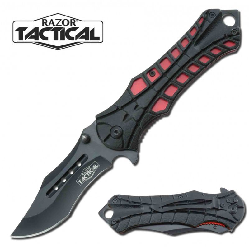 Tactical Rescue Assisted Opening Operations Knife - Red - Tophatter's Guns'N'Weapons Store - FREE SHIPPING Collectible Weapons - Tophatter Daily Deals