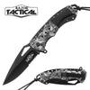 Spring Assist - 'Legal Auto Knife' - Military Fighter - Grey Skull - TOPHATTER'S ARMORY DEALS Collectible Weapons - Tophatter Daily Deals