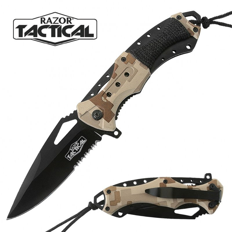 Spring Assist - 'Legal Auto Knife' - Military Fighter - Camo - Tophatter's Inc. Weapons Store Online Collectible Weapons - Tophatter Daily Deals